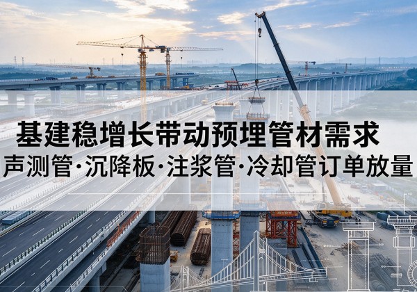 望奎基建稳增长带动预埋监测管材需求，声测管、沉降板、注浆管订单持续放量