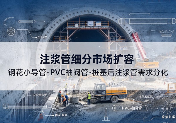 望奎注浆管细分市场扩容，隧道钢花小导管、PVC 袖阀管、桩基后注浆管需求分化
